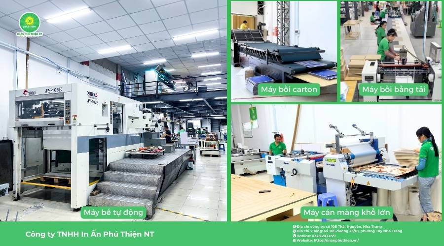 Printing machines in a factory setting