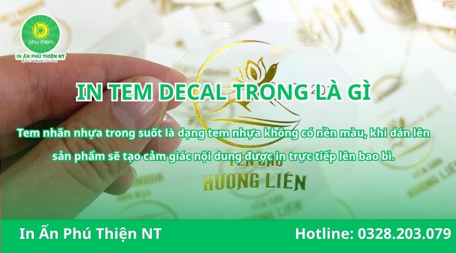 In tem nhãn decal trong suốt là gì 