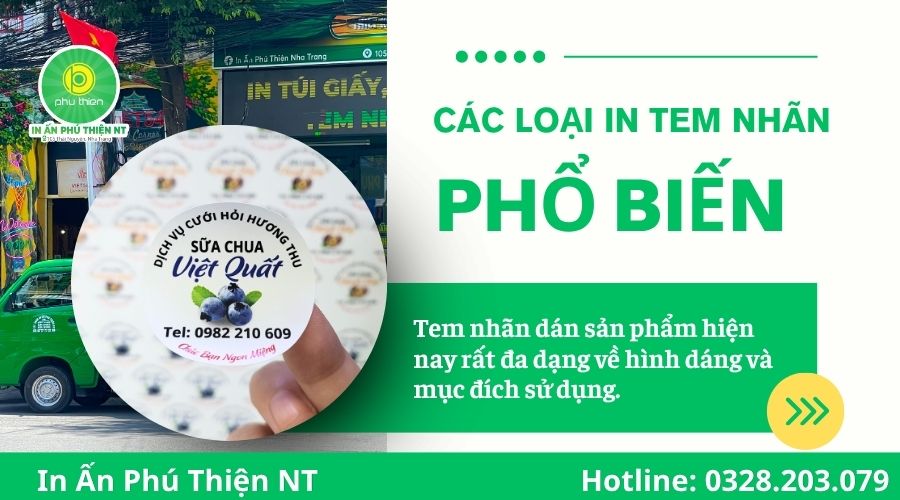 Các loại tem nhãn phổ biến